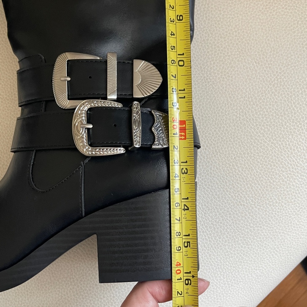 NEW Wild Pair Buckk Buckle Moto Boots - Picture 9 of 12